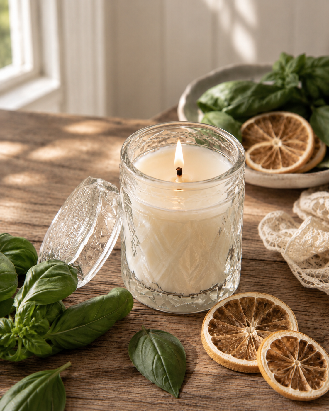 Basil candle