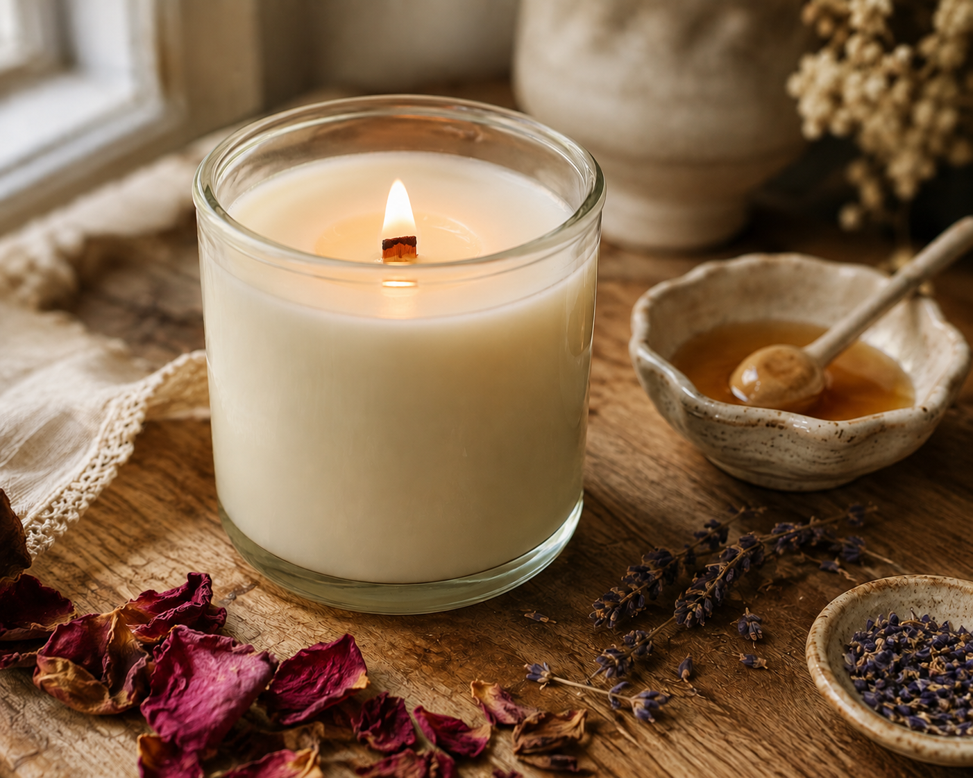 Rose candle